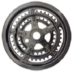 Triple Chainwheel - For Opc - Steel - 1/2" X 3/32" - 48/38/28T - With Guard - Black