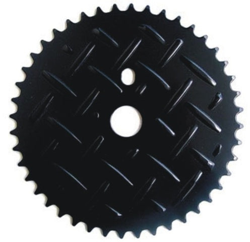 Checkerplate Steel Chain Ring - 1/2" x 1/8" x 44T - Black