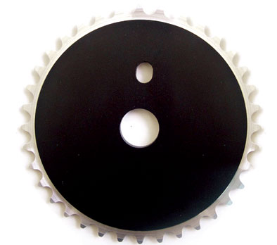 Alloy Chain Ring - 1/2" x 1/8" x 36T - Black/Silver