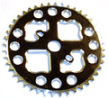 Alloy CNC BMX Chainwheel - 1/2" x 1/8" x 44T - Black/Silver