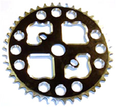 Alloy CNC BMX Chainwheel - 1/2" x 1/8" x 44T - Black/Silver