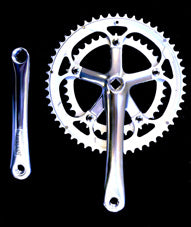 Chainwheel Set 175mm X 53/39T - 130 BCD - Diamond Taper - Silver