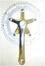 Alloy Chainwheel Set 170mm X 42T/52T - Diamond Taper - Hi Polish Silver (BCD 130)
