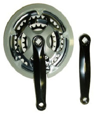 Chainwheel Set 152mm X 22/32/42T - Steel - Black