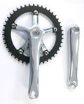 Alloy Single Chainwheel Set - 3/32 X 44T - 170mm - Silver - 130mm BCD