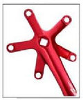 Alloy 170mm Crankset - 130 BCD - Uses 103mm BB - Single Speed - Red