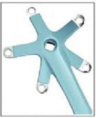 Alloy 170mm Crankset - 130 BCD - Uses 103mm BB - Single Speed - Baby Blue