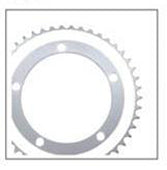 Chain Ring 44T X 130 BCD For Single Speed - Alloy - 1/2 X 3/32 - Silver
