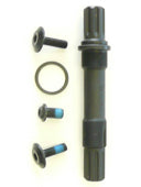 Chromoly Spindle - Mid Type - 8T - 19mm For Loose Ball BB - 155mm Long