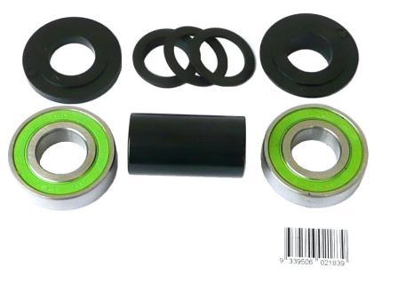 Bottom Bracket Set - 19mm - Mid - Sealed Bearings - Black