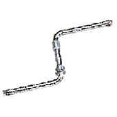 One Piece Crank - 114mm 4.1/2 - Hexagon Hole - Silver