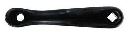 Crank Arm LH 152mm - Diamond Taper - Low Profile - Alloy - Black
