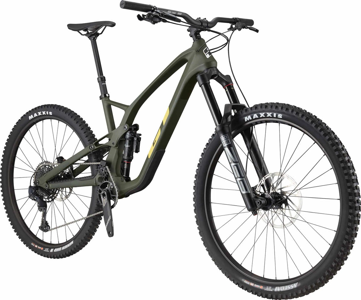 GT Force Carbon Pro Dual Suspension Mountain Bike - Green