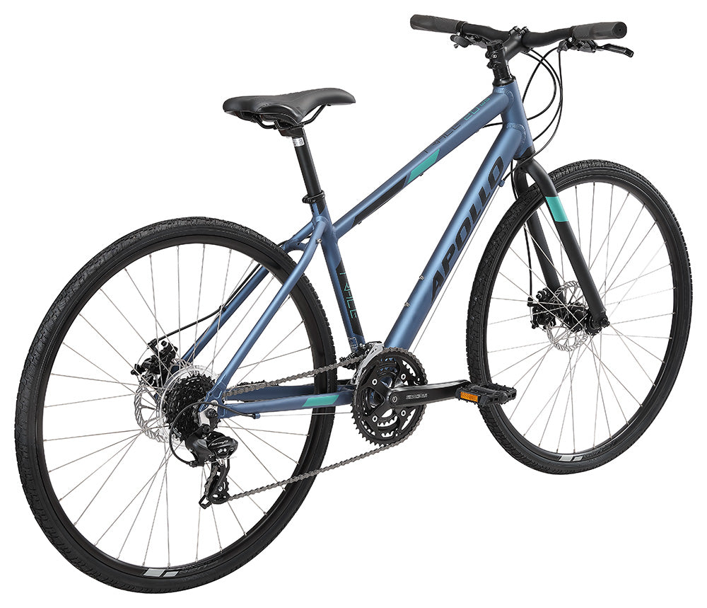 Apollo Trace 20 WS Flat Bar Road Bike - Matte Slate/Black/Turquoise