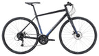 Apollo Exceed 20 Disc Flat Bar Road Bike - Matte Black/Charocal/Blue