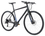 Apollo Exceed 20 Disc Flat Bar Road Bike - Matte Black/Charocal/Blue