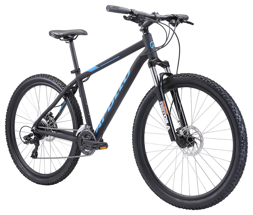 Apollo Aspire 30 Mountain Bike - Matte Black/Blue