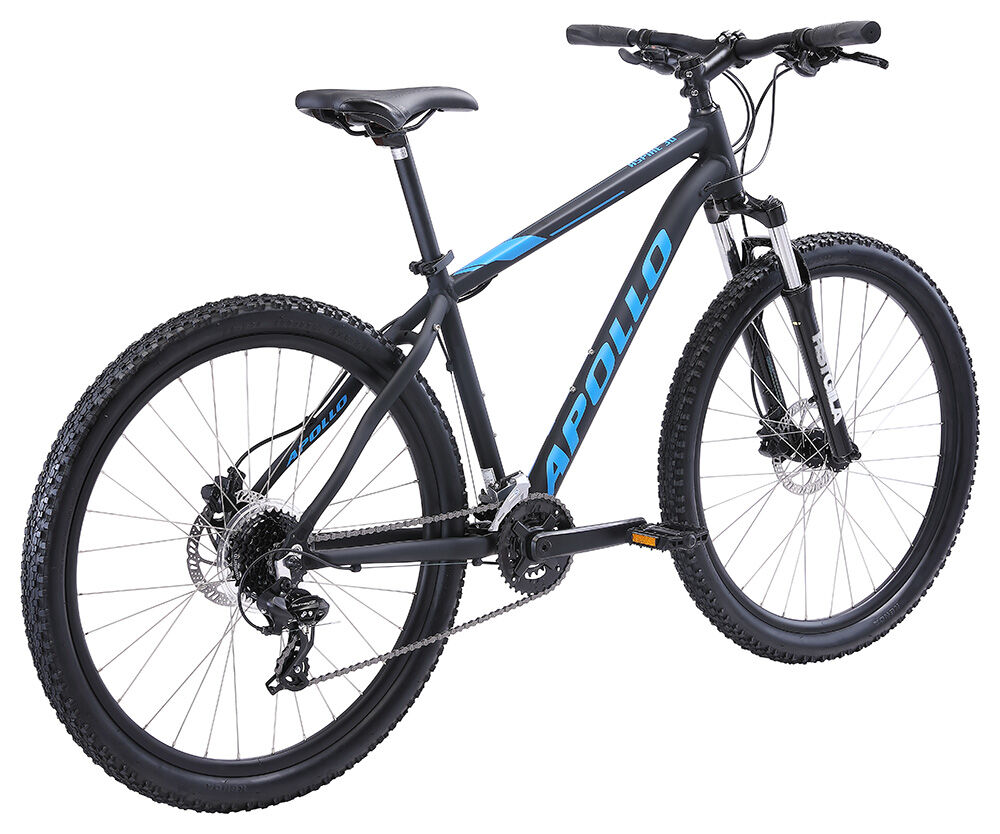 Apollo Aspire 30 Mountain Bike - Matte Black/Blue