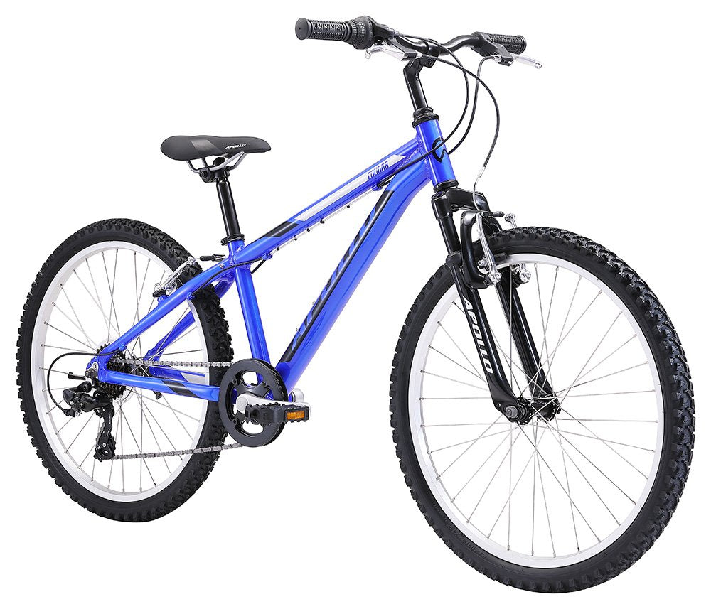 Apollo Cougar Boys 24" Mountain Bike - Gloss Blue/Black/Silver