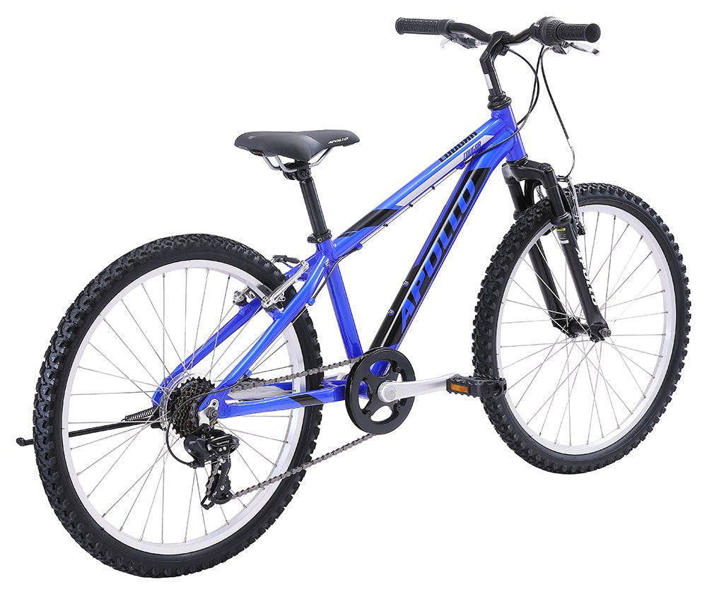 Apollo Cougar Boys 24" Mountain Bike - Gloss Blue/Black/Silver