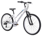 Apollo Paris Girls 24" Mountain Bike - Gloss White/Charcoal/Turquoise