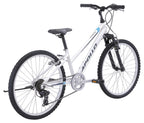 Apollo Paris Girls 24" Mountain Bike - Gloss White/Charcoal/Turquoise