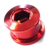 Single Speed Chainring Bolts - Steel - Red (Bag of 5)