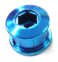 Single Speed Chainring Bolts - Steel - Blue (Bag of 5)