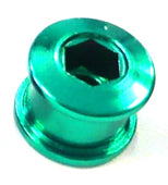 Single Speed Chainring Bolts - Steel - Green (Bag of 5)