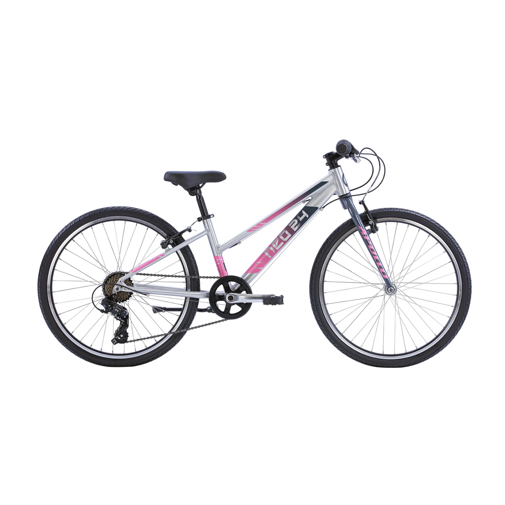Neo+ 24 7 Speed Girls 24" Bike - Brushed Alloy/Charcoal