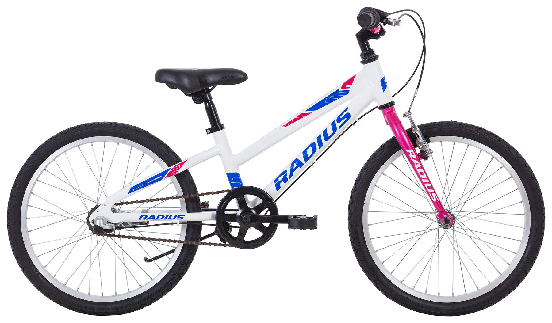Radius Ponyridge 3 Girls 20" Bike - Gloss White/Pink/Blue