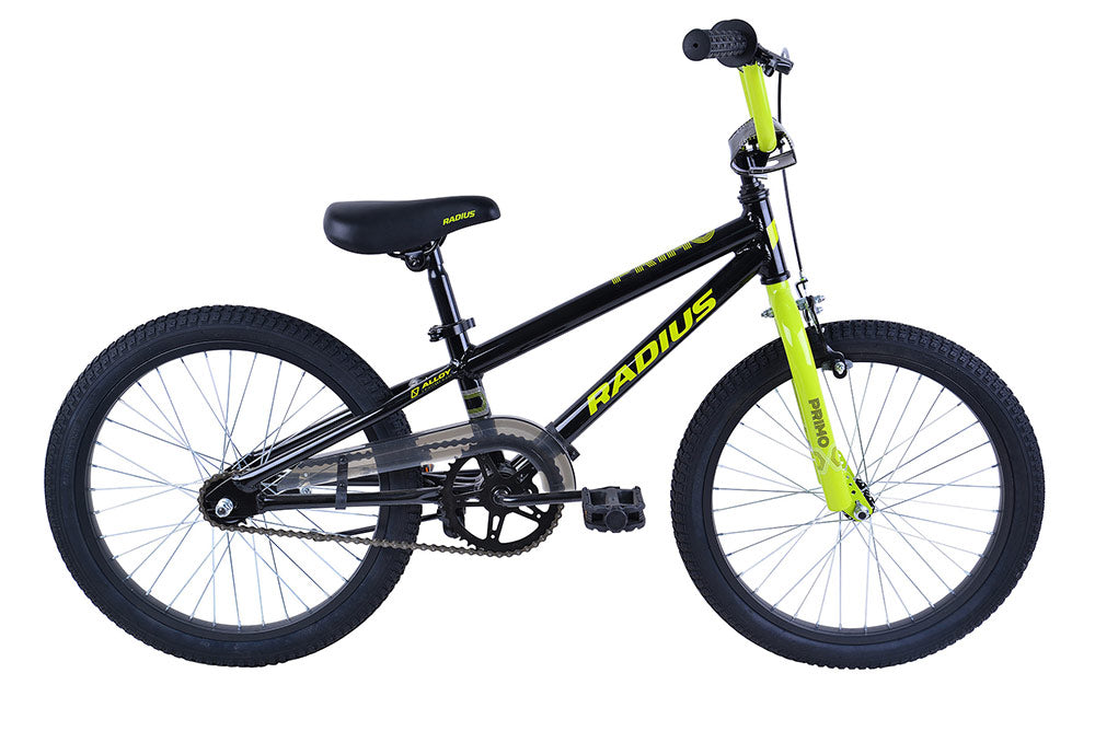 Radius Primo AL Boys 20" Bike - Gloss Black/Lime