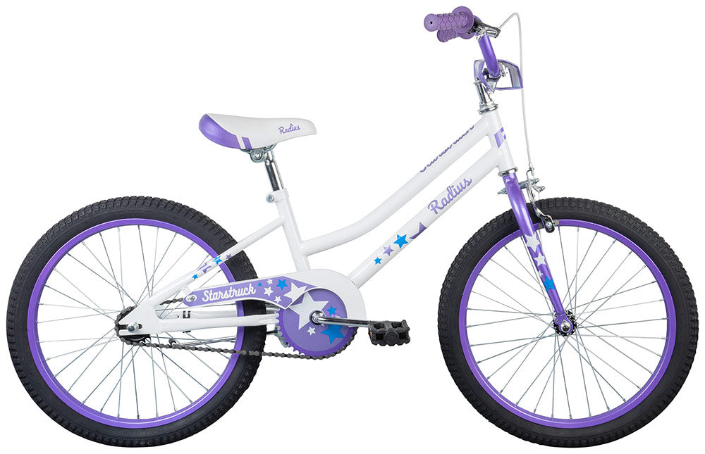 Radius Starstruck Girls 20" Bike - Gloss White/Lavender/Blue