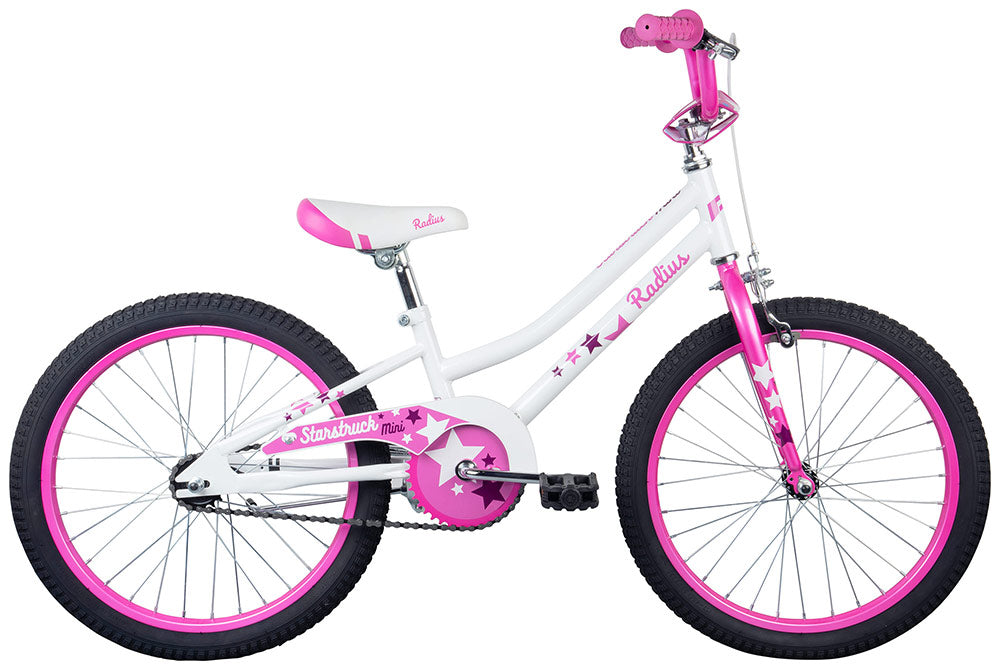 Radius Starstruck Mini Girls 20" Bike - Gloss Pearl White/Pink/Purple
