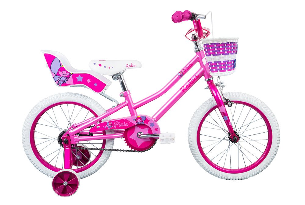 Radius Pixie Girls 16" Bike - Gloss Pink/Dark Pink