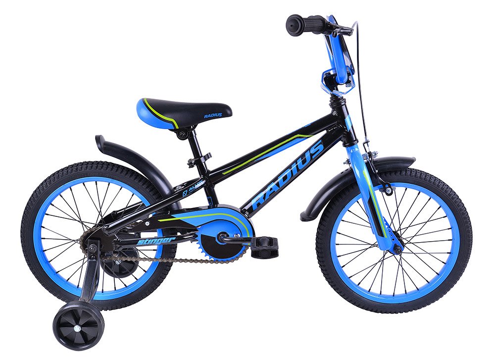Radius Stinger AL Boys 16" Bike - Gloss Black/Blue/Lime