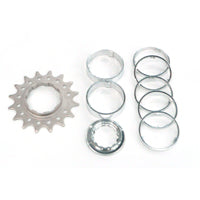Conversion Kit - Single Speed - Flanged Chromo Sprocket - 16T Lock Ring + 7 Alloy Spacers