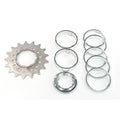 Conversion Kit - Single Speed - Flanged Chromo Sprocket - 17T Lock Ring + 7 Alloy Spacers