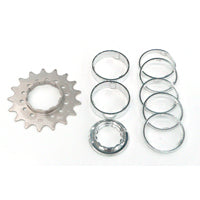 Conversion Kit - Single Speed - Flanged Chromo Sprocket - 17T Lock Ring + 7 Alloy Spacers