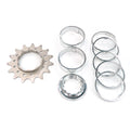 Conversion Kit - Single Speed - Flanged Chromo Sprocket - 15T Lock Ring + 7 Alloy Spacers