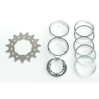 Conversion Kit - Single Speed - 3/32" Chromoly Sprocket- 15T Lock Ring + 7 Alloy Spacers
