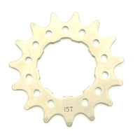 Cog - For Cassette Hub - Chromoly - 15T - 3/32 - Silver
