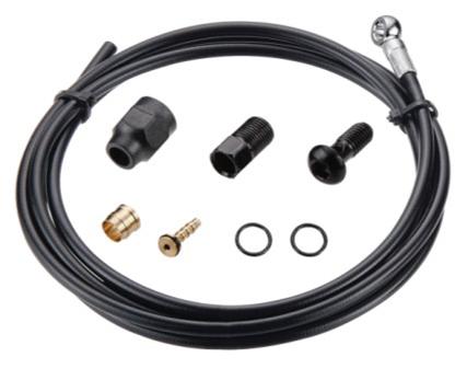 Tektro/TRP Banjo Hose Kit - 5.5mm x 1800mm Kevlar Hose - Black