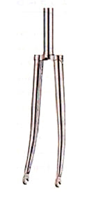 Fork 27 X 1.1/4 - Steerer 25.4mm (1") OD - 22.2mm ID - 230mm Steerer - Silver