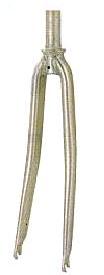 Fork 700 X 25C - Threaded 100mm (OD 25.4mm - ID 22.2mm) Steel - Chrome
