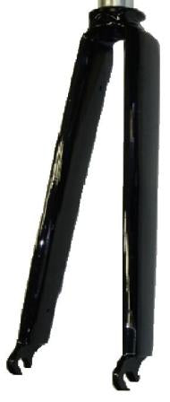 Fork 700 - Threadless - 1 1/8" (ID 25.4mm - Stem 300mm) Without Pivots - Alloy With Cr-Mo Stem - Black