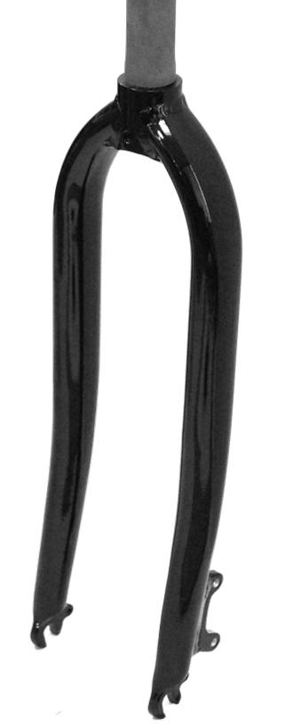 Fork 700 X 35C - Threadless - 1 1/8 - Disc Mount Only - Alloy Legs With Chromoly Steerer - Black