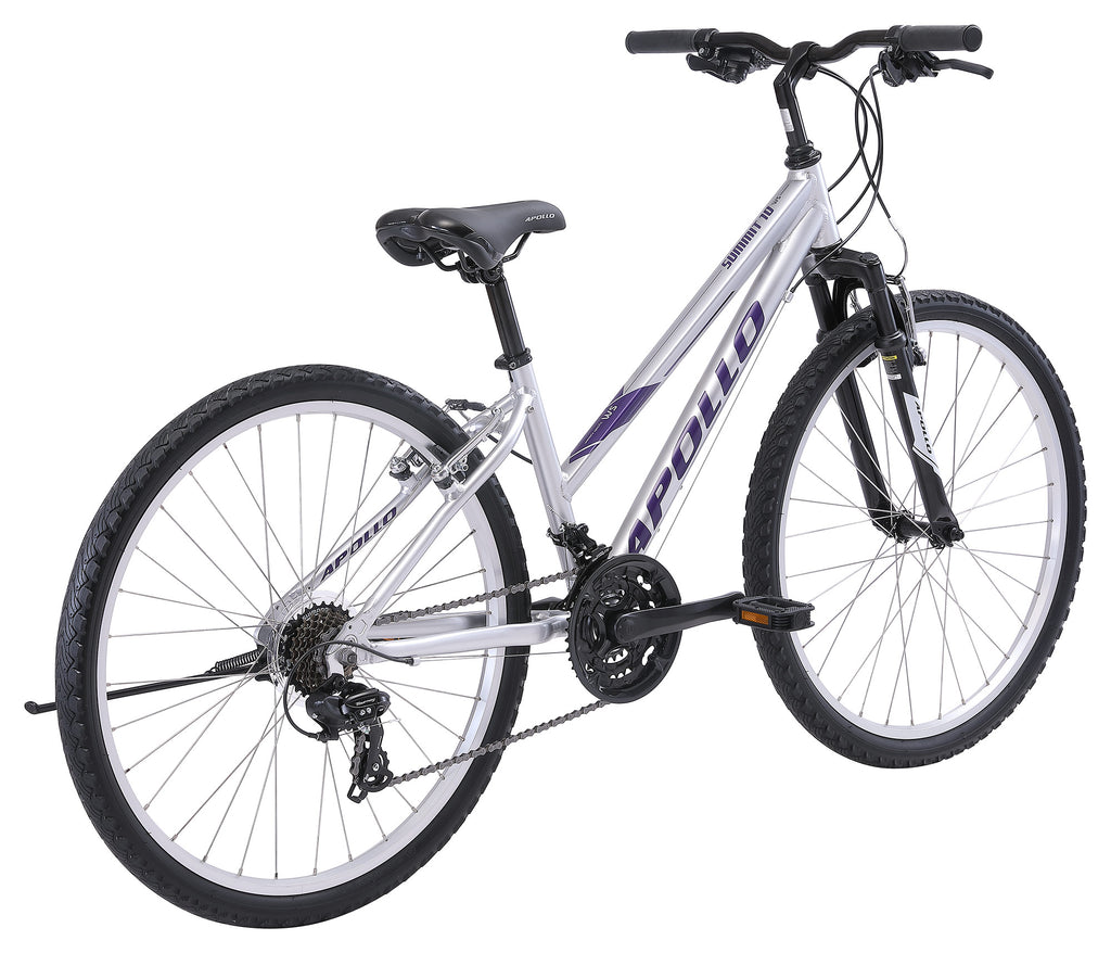 Apollo Summit 10 Girls Mountain Bike - Gloss Silver/Purple