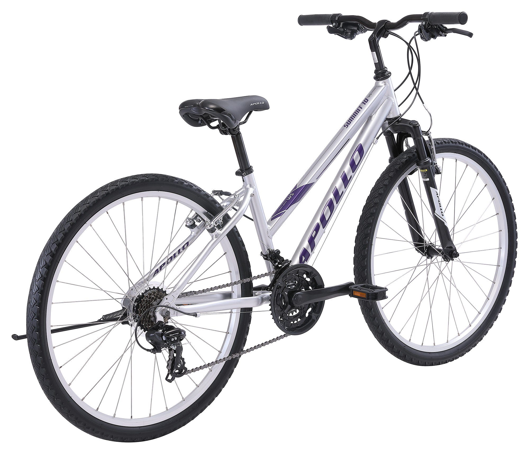 Apollo Summit 10 Girls Mountain Bike - Gloss Silver/Purple