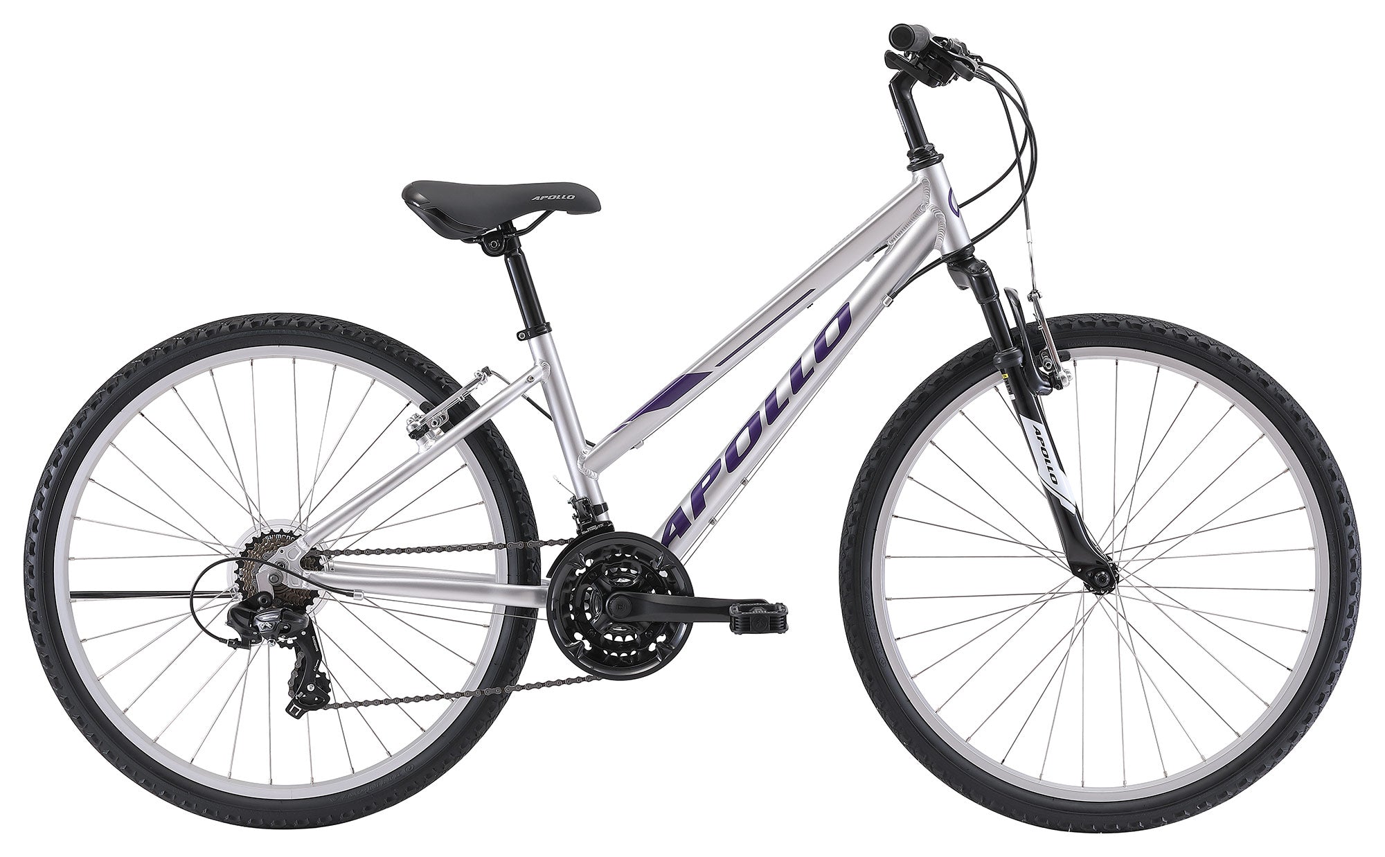 Apollo Summit 10 Girls Mountain Bike - Gloss Silver/Purple